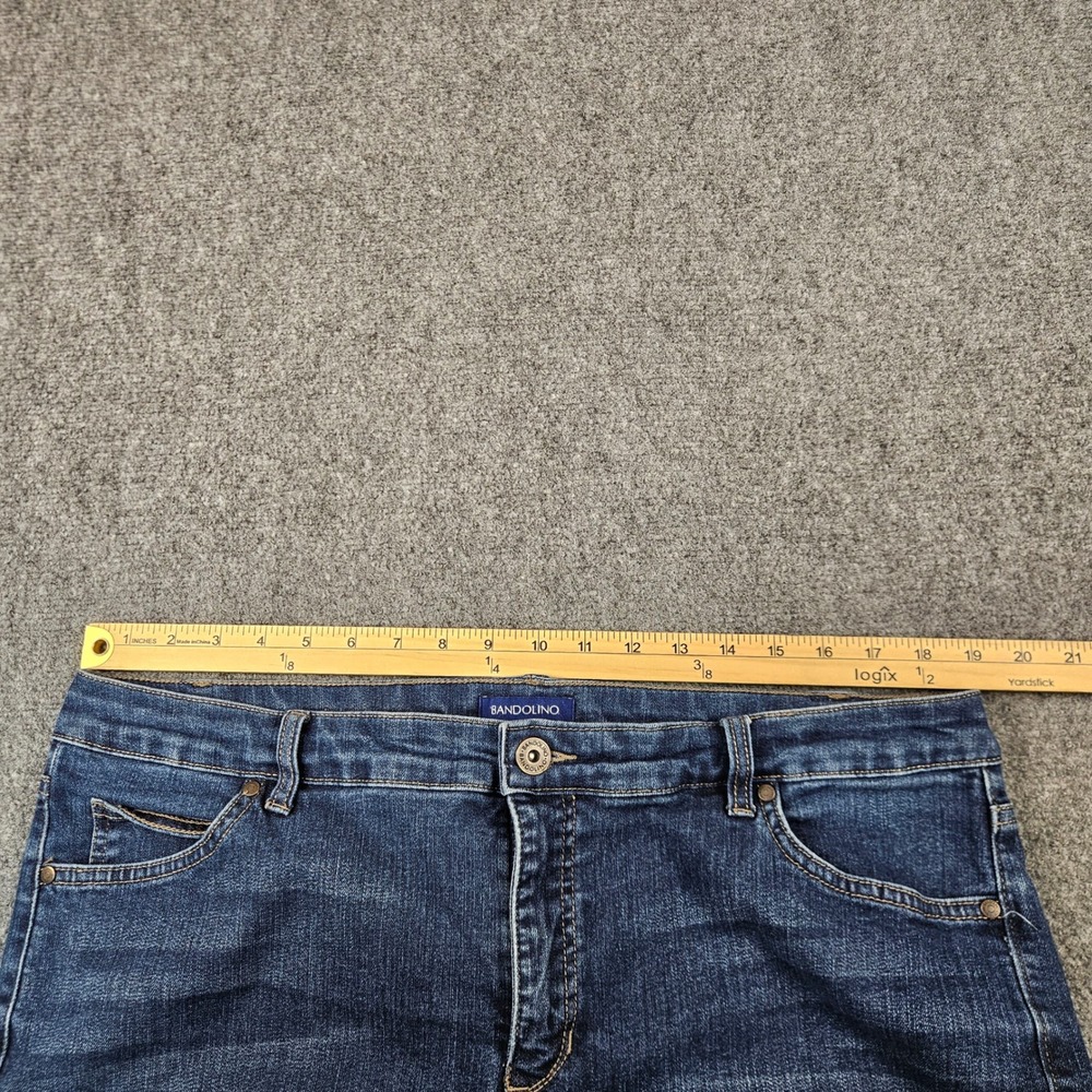 Bandolino Mandie Straight Leg Jeans Womens 18W Medium Wash Blue Denim Stretch - Picture 5 of 12